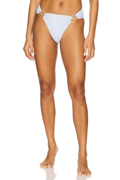Pq Swim Detail Fanned Bikini Bottom In Tallulah In White