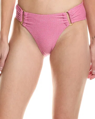 Pq Swim Detail Fanned Bikini Bottom In Pink