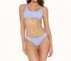 Pq Swim Dockside Basic Ruched Full Bottoms In Blue In Blue