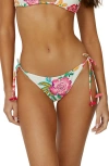 Pq Swim Embroidered Bikini Bottoms In Pink