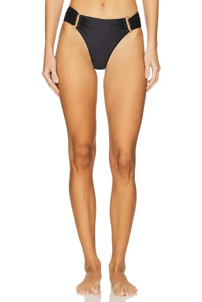 Pq Swim Fanned Bikini Bottom In Black