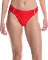 Pq Swim Chain Strap Bikini Bottom In Tangerine In Red