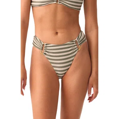 Pq Swim Fanned Detail Bikini Bottoms In Multi