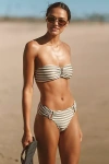 Pq Swim Fanned Shimmer Bikini Bottoms In Green