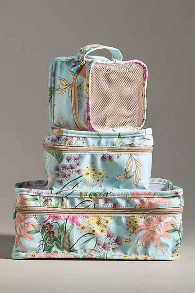 Pq Swim Floral Mesh Packing Cubes, Set Of 3 In Multi