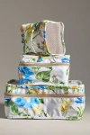 Pq Swim Floral Mesh Packing Cubes, Set Of 3 In Blue