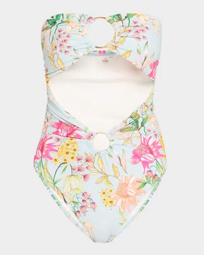 Pq Swim Floral Strapless Ring One-piece Swimsuit