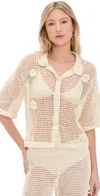 Pq Swim Flower Top Ivory In Ivory