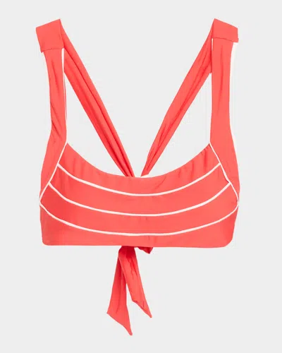 Pq Swim Gabby Bikini Top In Red