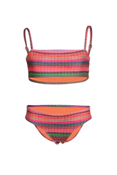 Pq Swim Kids' Girls Gigi Bikini Jetty Stripes In Multi