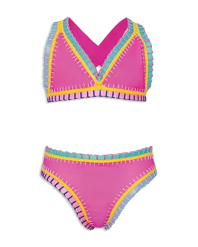 Pq Swim Girls' Rainbow Two Piece Swimsuit - Little Kid, Big Kid In Multi