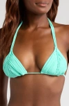 Pq Swim Isla Triangle Bikini Top Seafoam In Seafoam