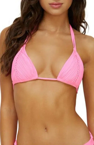 PQ SWIM PQ SWIM ISLA MACRAMÉ TRIANGLE BIKINI TOP