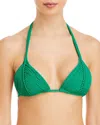 Pq Swim Isla Triangle Bikini Top In Ireland Green