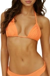 Pq Swim Isla Triangle Bikini Top In Mango Tango