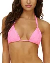 Pq Swim Isla Triangle Bikini Top In Vivid Pink