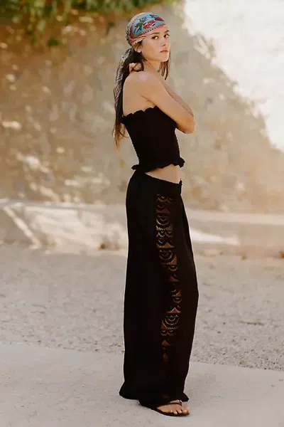 Pq Swim Jace Lace Wide-leg Pants In Black