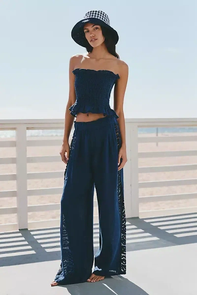 Pq Swim Jace Lace Wide-leg Pants In Blue
