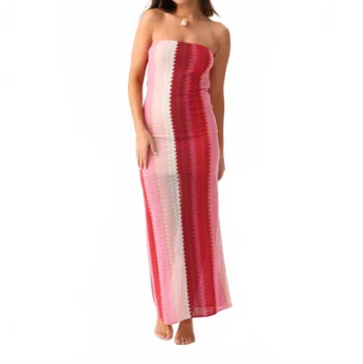 Pq Swim Jane Strapless Cover-up Maxi Dress In Multi