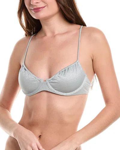 Pq Swim Jasmine Underwire Bikini Top In Metallic