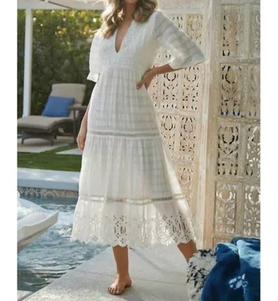 Pq Swim Juniper Midi Dress In Water Lily In White