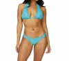 Pq Swim Lace Overlay Bikini Top In Blue