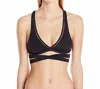 Pq Swim Karelle Wrap Halter Top In Midnight In Gold