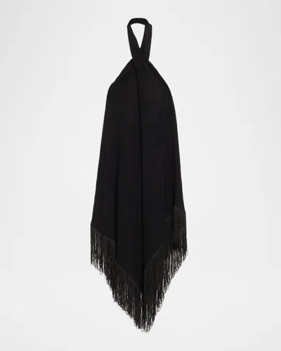 Pq Swim Kate Fringe-trim Dress In Blue