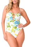 Pq Swim Keyhole One-piece Swimsuit In Bluebell