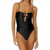 Pq Swim Keyhole One Piece Swimsuit In Nightfall In Black