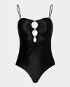 Pq Swim Keyhole One-piece Swimsuit In Nightfall