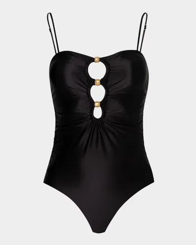 Pq Swim Keyhole One-piece Swimsuit In Nightfall