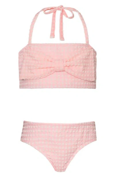 Pq Swim Kids' Asha Bow Two-piece Swimsuit In Pink