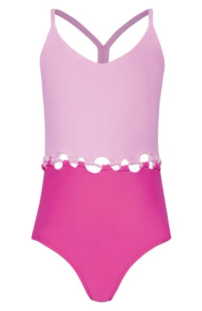 Pq Swim Kids' Cammy Loop One-piece Swimsuit In Purple