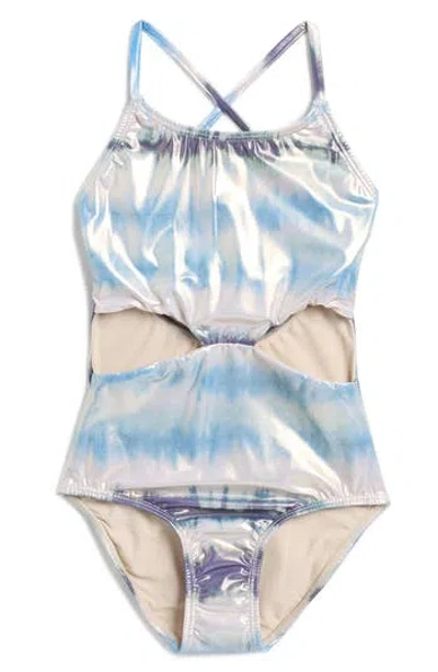 Pq Swim Kids' Cutout One-piece Swimsuit In Coastal