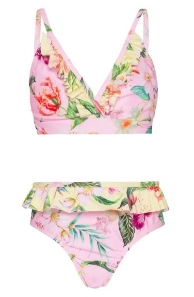 Pq Swim Kids' Elsie Ruffle Two-piece Swimsuit In Multi