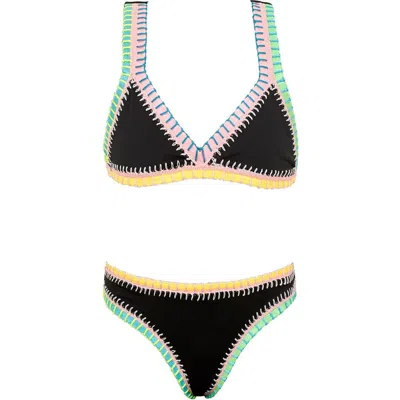 Pq Swim Kids' Embroidered Two-piece Swimsuit
