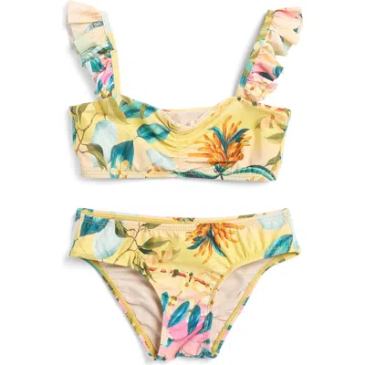 Pq Swim Kids' Flutter Two-piece Swimsuit In Multi