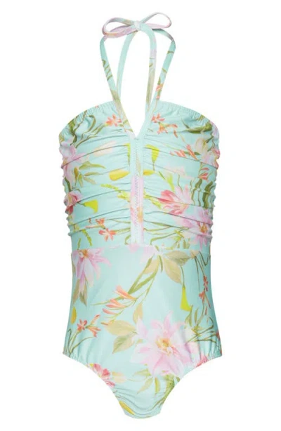 Pq Swim Kids' Little Jossie One-piece Swimsuit In Green