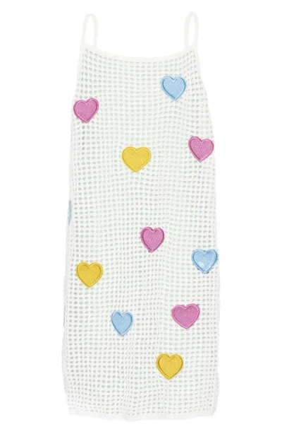 Pq Swim Kids' Olivia Crochet Cover-up Dress In White