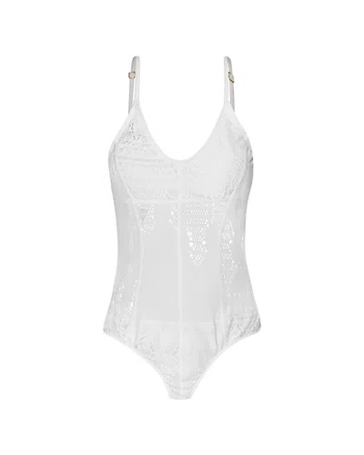 Pq Swim Kids One Piece Bathing Suit In White