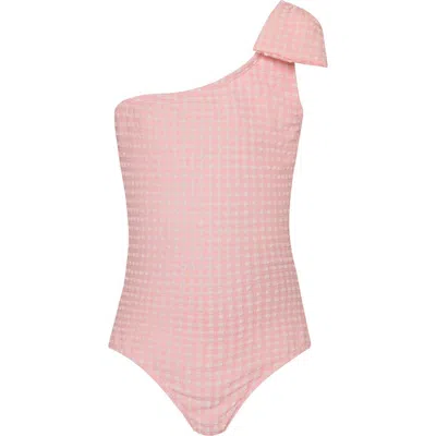 Pq Swim Kids' One-shoulder One-piece Swimsuit In Pink