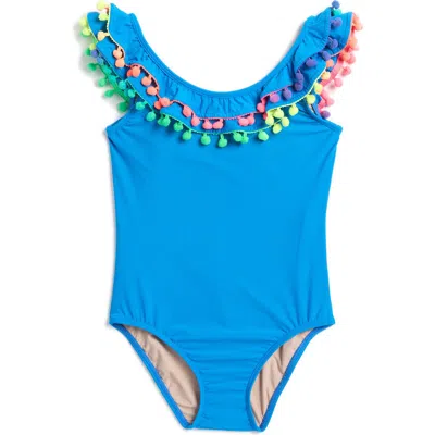 Pq Swim Kids' Pompom Ruffled One-piece Swimsuit