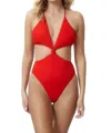 PQ SWIM KNOT CUT OUT ONE PIECE IN CALYPSO