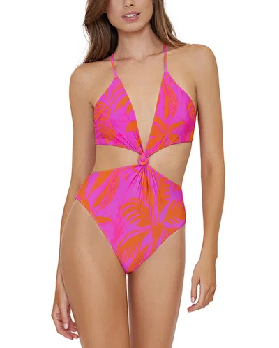Pq Swim Knot Cutout One-piece In Red
