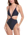 Pq Swim Knot Cutout One-piece In Blue