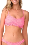 Pq Swim Lace Bralette Bikini Top In Tulip