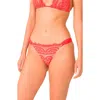 Pq Swim Lace Front Bikini Bottoms In Red