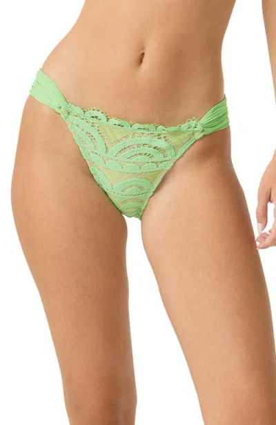 Pq Swim Lace Front Bikini Bottoms In Green