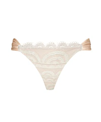 Pq Swim Lace High Waist Bottom Vanilla In White